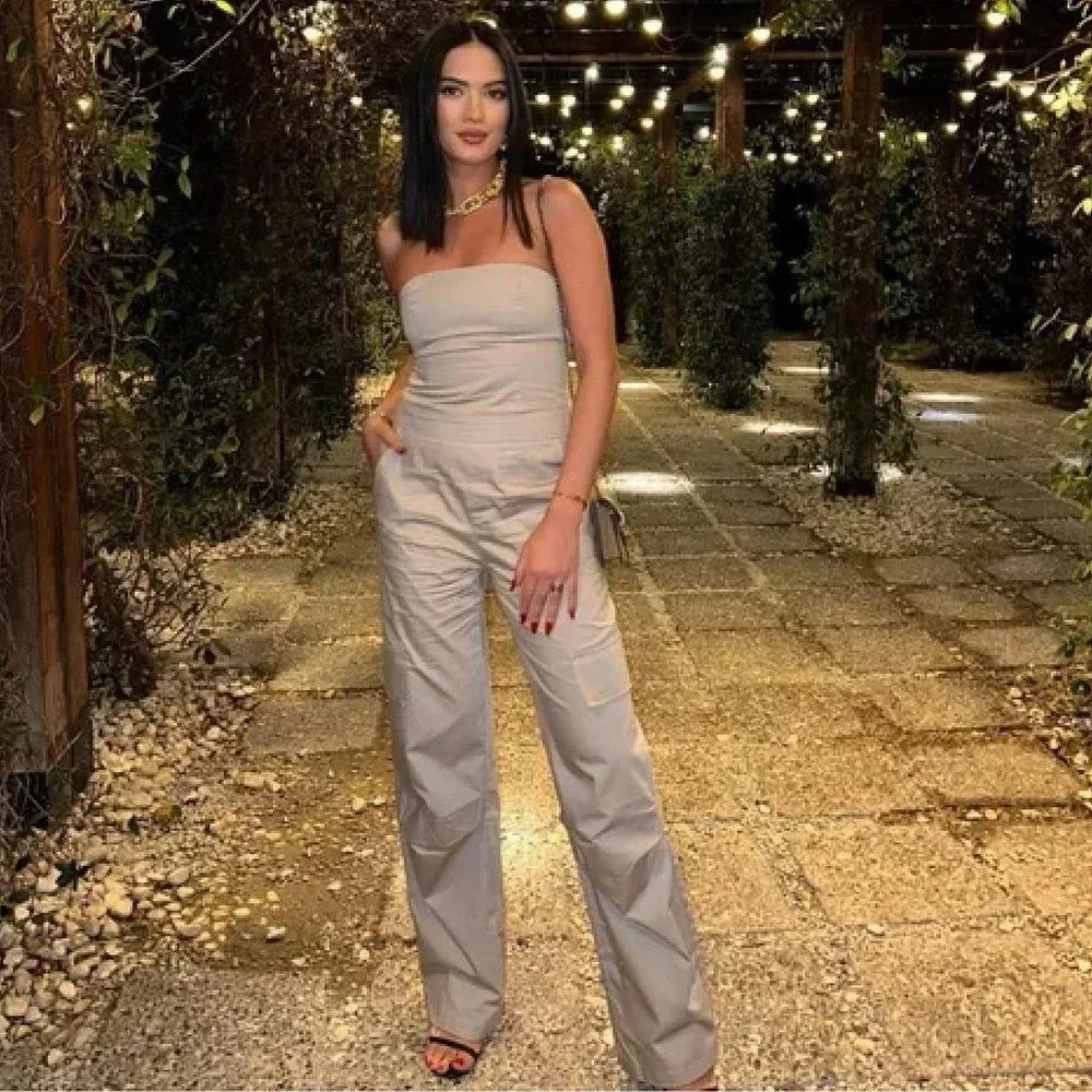 BLOGGER'S FAVE! Zara Long Cargo Jumpsuit NWT